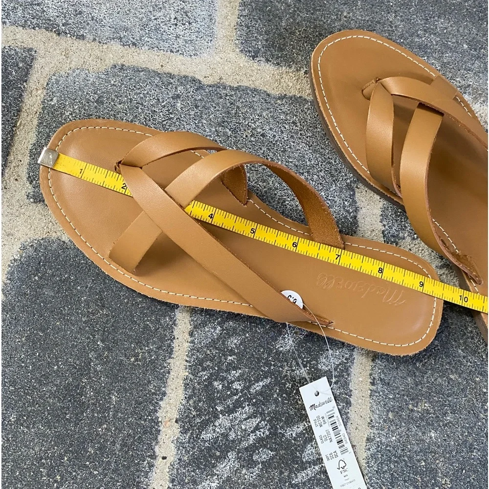 Madewell Leather Camel Boardwalk Sandals Size 6/NWT - Picture 6 of 8